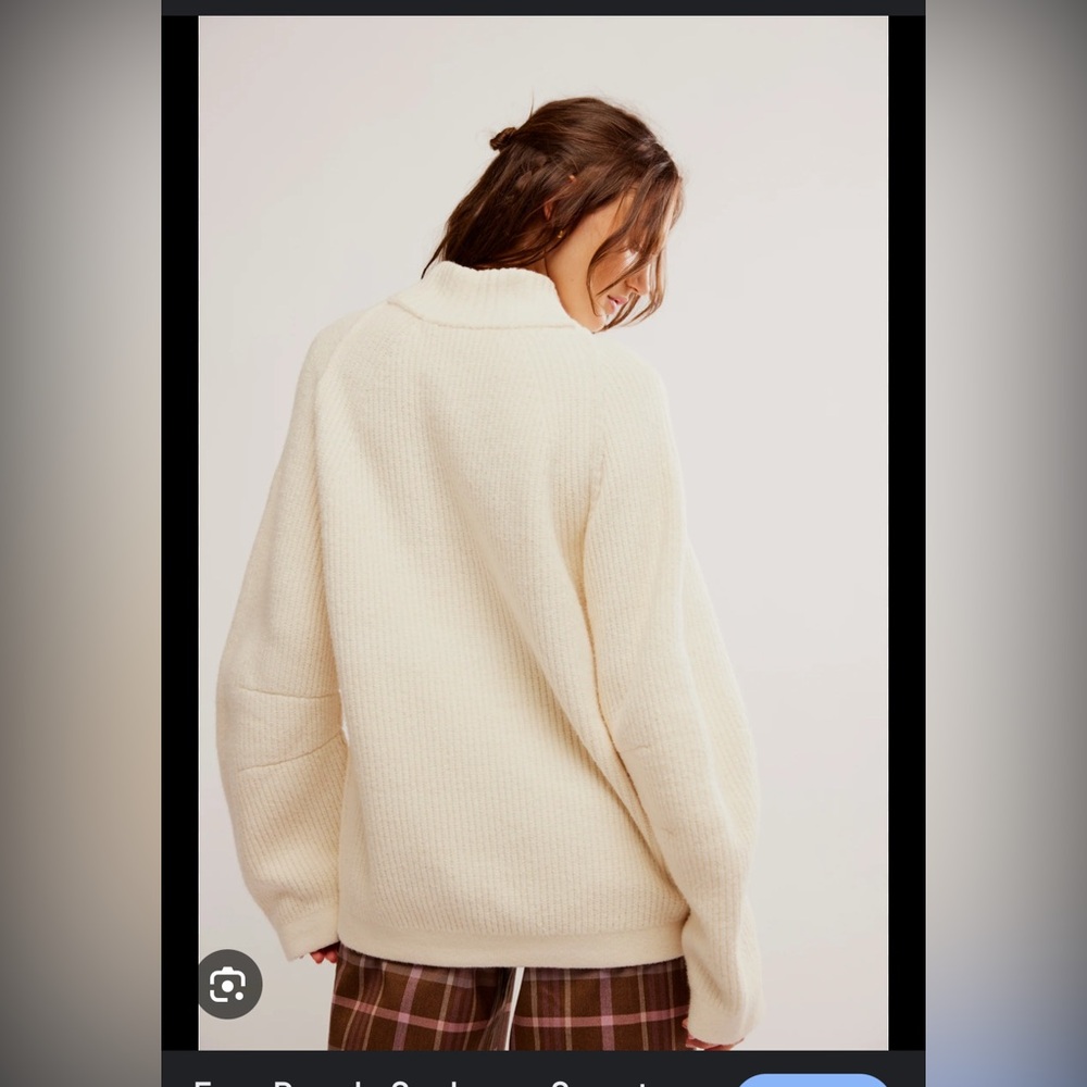 FREE PEOPLE Sunbeam Sweater / NWOT. Coconut milk - Picture 5 of 5